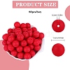 80Pcs Round Silicone Focal Beads SIL-SZ0001-24-39-2