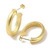 Rack Plating Texture Oval Brass Stud Earrings EJEW-P272-07G-2