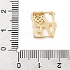 Brass Micro Pave Cubic Zirconia Slide Charms ZIRC-I068-21G-01-3