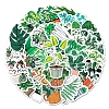 50Pcs 50 Styles Plant Theme Waterproof PVC Plastic Stickers STIC-PW0001-375-2