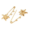 Starfish 304 Stainless Steel Safety Pins Brooch Findings SA-CBA098D-16C-G02-2