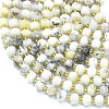 Natural White African Opal Beads Strands G-K389-E36-01-3