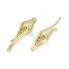 Brass Hook and Eye Clasps KK-B087-18G-2