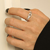 Knot 925 Sterling Silver Micro Pave Clear Cubic Zirconia Finger Rings for Women FS-WG39CEA-05-2