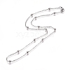 304 Stainless Steel Satellite Chains Necklace for Men Women NJEW-L159-08D-A-2
