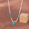 Synthetic Turquoise  Pendant Necklaces PW-WG0A2A2-01-2