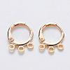 Brass Huggie Hoop Earring Findings X-KK-T049-20G-NF-1