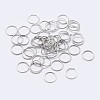 Anti-Tarnish Rhodium Plated 925 Sterling Silver Open Jump Rings STER-F036-02P-0.9x4mm-1