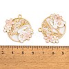 Rack Plating Alloy Enamel Pendants FIND-A040-05B-03G-3