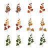 Crafans 30Pcs 6 Colors Artificial Plastic Maple Leaf AJEW-CF0001-03-8