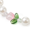 Acrylic Imitation Pearl Stretch Bracelets BJEW-JB11170-3