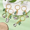 Panda & Bamboo Alloy Enamel Pendant Keychains KEYC-JKC00629-4