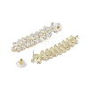 Brass Micro Pave Cubic Zirconia Stud Earrings EJEW-B046-20G-2