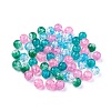 5 Colors Spray Painted & Baking Paint Crackle Glass Beads CCG-X0010-08-8mm-2