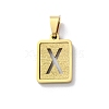 304 Stainless Steel Alphabet Pendants STAS-S152-01G-X-1