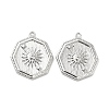 Brass with Micro Pave Clear Cubic Zirconia Pendants X-KK-B062-05P-3