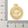 Brass Micro Pave Clear Cubic Zirconia Pendants KK-U007-01G-08-3