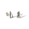 Fashionable Titanium Steel Triangle Stud Earrings PU6903-2-1