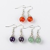 Gemstone Dangle Earrings EJEW-JE01371-1