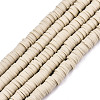 Handmade Polymer Clay Beads Strands LS-CLAY-R089-6mm-115-1