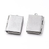 Non-Tarnish 304 Stainless Steel Locket Pendants STAS-K192-08P-3