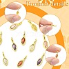10Pcs 5 Colors Horse Eye Brass Micro Pave Cubic Zirconia Charms KK-FS0002-13A-2
