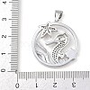 Ocean Brass Micro Pave Cubic Zirconia Pendants LS-KK-K411-04B-P-3