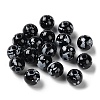 Printed Opaque Acrylic Round Beads LS-ACRP-P001-01B-02-1