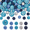 Olycraft 100Pcs 5 Colors Polymer Clay Pave Rhinestone Beads RB-OC0001-10A-1