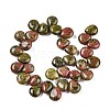 Natural Multi-Color Agate Beads Strands G-T138-127-2