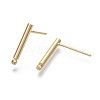 Brass Stud Earring Findings KK-R132-058-NF-2