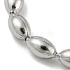 Non-Tarnish 201 Stainless Steel Rugby Beaded Chain Bracelets BJEW-G696-01C-P-2