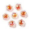 UV Plating Rainbow Iridescent Acrylic Beads OACR-A014-03F-1