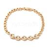 Brass Micro Pave Cubic Zirconia Link Chain Bracelets KK-R217-37G-4