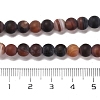 Natural Striped Agate/Banded Agate Beads Strands G-B079-C02-01-5