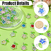 50Pcs Glass Flower Pendants FIND-SC0020-56-6