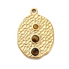 304 Stainless Steel Natural Tiger Eye Pendants STAS-H235-09G-02-1