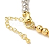 Brass Beaded Necklaces NJEW-K271-01PG-3