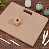 Portable Clay Wedging Board with Built-in Handle DIY-WH0430-679-5