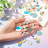 44Pcs 22 Styles Rack Plating Alloy Pendants FIND-TA0010-77-7