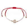 Glass Seed Braided Beaded Bracelets for Women BJEW-MZ00130-02-2