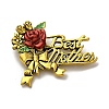 Mother's Day Tibetan Style Enamel Pins JEWB-H021-13AG-1