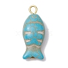 Synthetic Turquoise Pendants PALLOY-JF02655-2