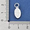 925 Sterling Silver Oval Miraculous Medal Virgin Charms STER-S009-05S-3