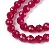 Lab Grown Red Corundum Beads Strands G-E411-40-4mm-3
