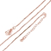 Brass Box Chain Necklaces for Women NJEW-D302-41RG-4