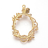 Alloy Open Back Bezel Big Pendants PALLOY-R098-56G-3