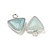 Natural Flower Amazonite Triangle Charms G-K338-24P-2