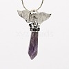 Natural Amethyst Pendants G-J063-03AS-2