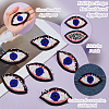 Evil Eye Shape Embroidered Appliques DIY-WH0401-31-3